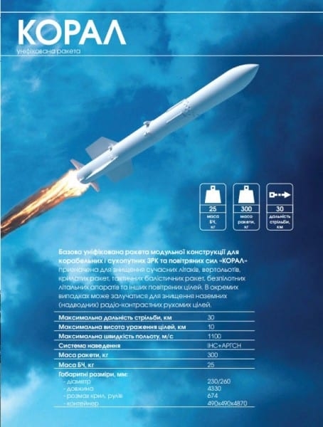 КБ «ЛУЧ» захистило аванпроєкт по зенітно-ракетному комплексу «Корал»