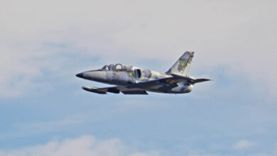 Навчально-тренувальний літак L-39М1 з бортовим номером 106 після модернізації в Одесі Фото: Сергій Смолєнцев