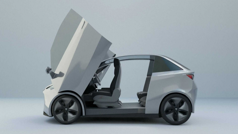 Как может выглядеть Tesla Mini? Дизайнер изобразил своё видение компактного электромобиля