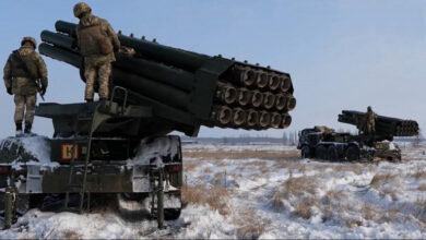РСЗВ БМ-27 "Ураган" ЗСУ під час навчань поблизу АР Крим у лютому 2022 року