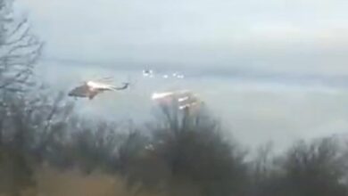 кадр з відео про висадку москальського десанту у Гостомелі