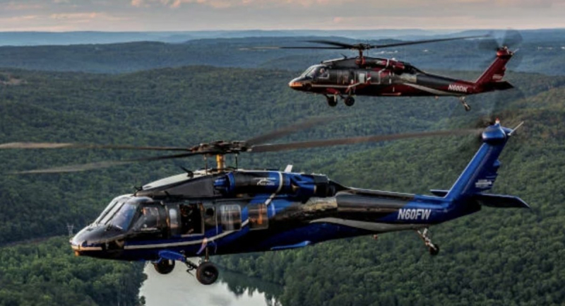 Гелікоптери UH-60A в лівреї американської компанії Ace Aeronautics, фото ілюстративне