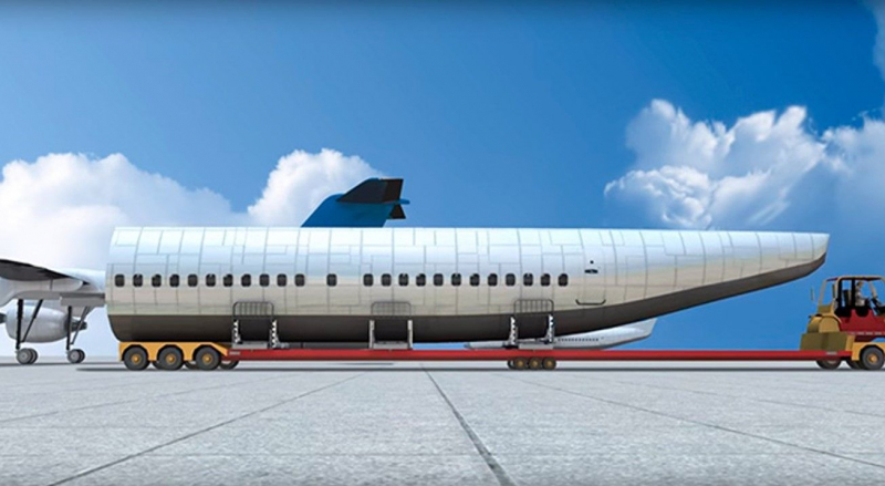 Airbus разработал и запатентовал самолет со съемной капсулой для пассажиров и грузов