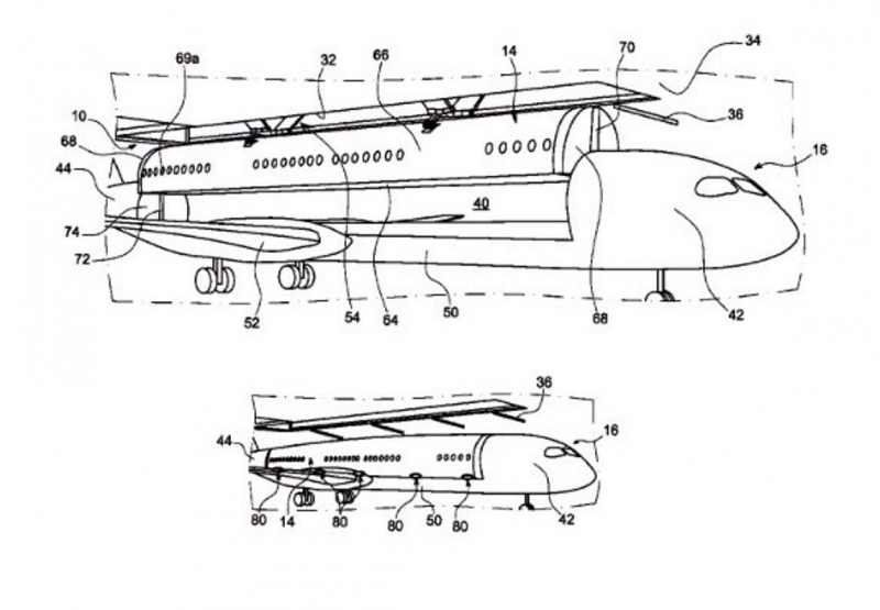 Airbus разработал и запатентовал самолет со съемной капсулой для пассажиров и грузов