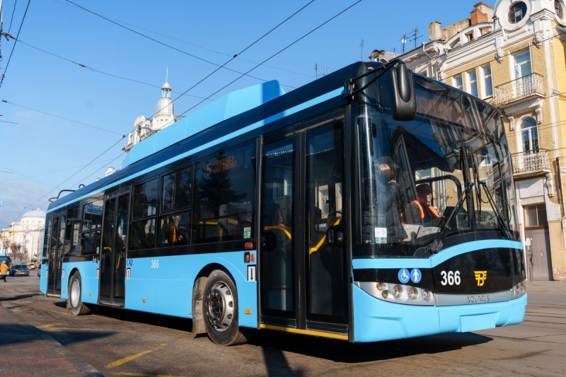 Тролейбус Solaris Trollino, закуплений Вінницею для оновлення рухомого складу тролейбусного депо. Фото: Сергій Моргунов