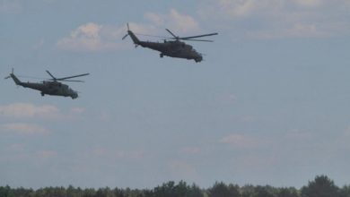 Пара гвинтокрилів Мі-24 польської армії під час навчань Dragon-21 в 2021 році, фото з відкритих джерел