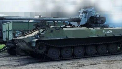 МТ-ЛБ російських окупантів з протитанковою гарматою МТ-12 "Рапира", липень 2023 року, зображення з відкритих джерел