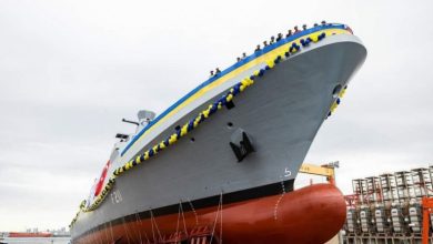 Спуск на воду корвета "Гетьман Іван Мазепа", 2 жовтня 2022 року, фото - прес-служба ВМС України