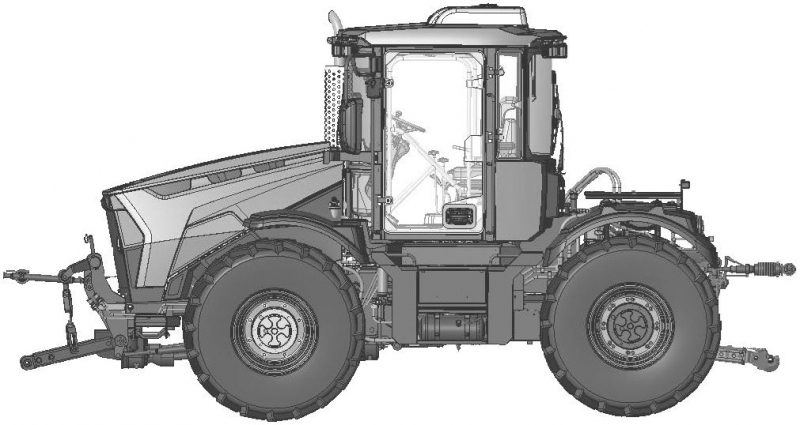 Модель трактора, патент на яку "Уралвагонзавод" зареєстрував влітку 2023 року, зображення з відкритих джерел