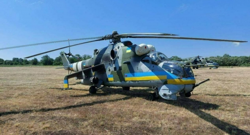 Отримані від Чехії ударні вертольоти Мі-24В в строю ЗСУ, липень 2022 року, фото з відкритих джерел