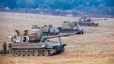 Ізраїльська артилерія в невідомому місці на півночі Ізраїлю, що межує з Ліваном, 8 жовтня 2023 р. (Jalaa Marey/AFP)