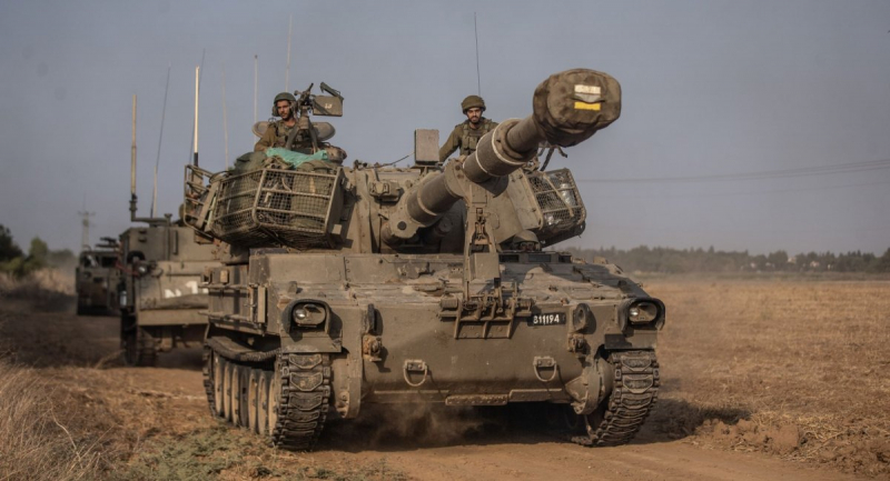 САУ M109 Армії оборони Ізраїлю, жовтень 2023 року, фото наводить TVP World