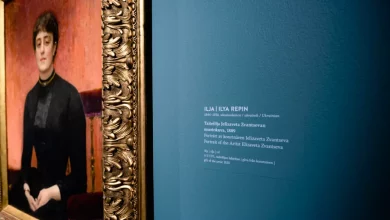 На постійній виставці в Атенеумі представлена робота Іллі Рєпіна, підпис до якої представляє художника як українця. © Надія Федорова / LK