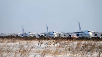 Російські Ан-124 під час навчань військово-транспортної авіації, грудень 2023 року, фото з відкритих джерел