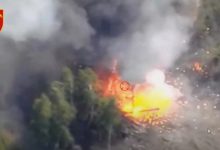 Знищена ворожа САУ "Мста-С", скріншот з відео 45-ї ОАБр