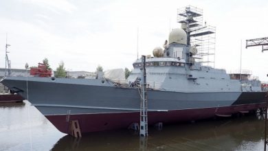 Спуск на воду ракетного корвета "Туча" проекту 22800 "Каракурт" для ЧФ РФ, липень 2023 року, зображення з відкритих джерел