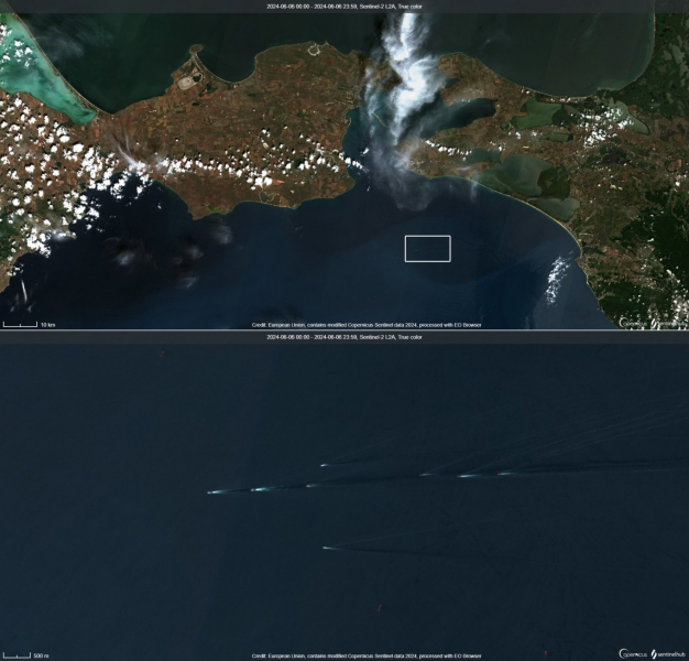 Перехід російських кораблів до Азовського моря, 6 червня 2024 року