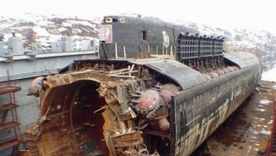 Російський атомний підводний К-141 "Курск" після підйому, архівне фото з відкритих джерел