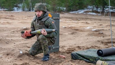 Іспанські військові відпрацьовують стрільбу з міномета під час навчань НАТО у Латвії в 2023 році, ілюстративне фото з відкритих джерел