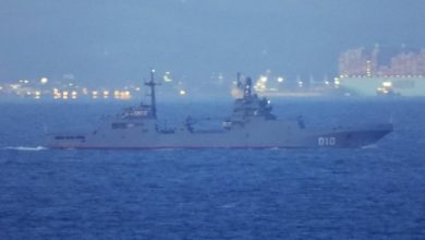 Великий десантний корабель ВМФ РФ "Иван Грен" проходить Гібралтар, 22 грудня 2024 року, фото - jr_amon_ceuta_shipspotting