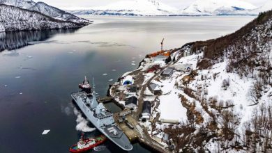 Фрегат Normandie (D-651) ВМС Франції під заходу на базу Olavsvern, фото - WilNor Governmental Services