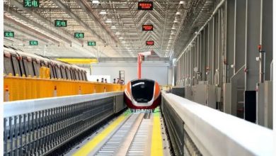 Фото першої в Китаї високотемпературної надпровідної системи електричної левітації. Science & Technology, China