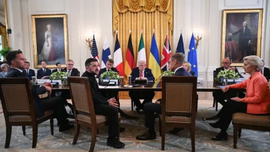 Пан Трамп дав зрозуміти, що готовий підтримати мирний план, який підтримує Європа, без розгортання американських військ. Фото: Ендрю Кабальєро-Рейнольдс/AFP via Getty