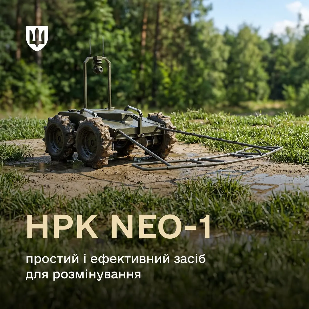 Міноборони допустило до експлуатації у ЗСУ роботизований комплекс розмінування NEO-1