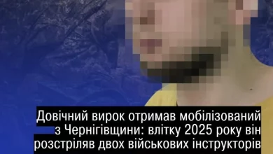 Військовослужбовця засуджено до довічного ув’язнення за розстріл інструкторів на полігоні