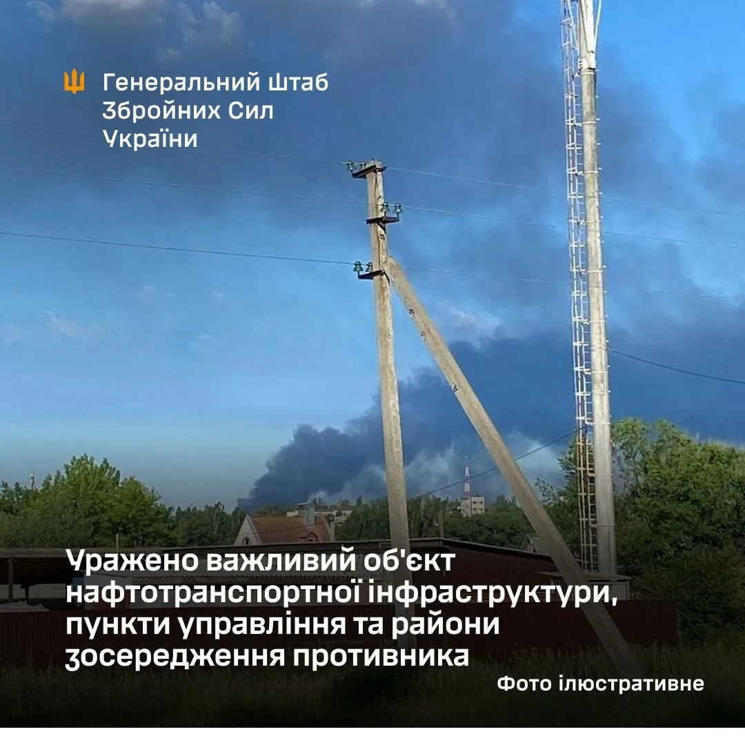 Сили оборони України вразили нафтотранспортний об’єкт у Волгоградській області та пункти управління противника