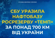 СБУ вдарила по нафтобазі росрезерву «Темп» у Рибінську за 700 км від України