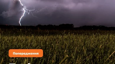 У Києві та області оголошено жовтий рівень небезпеки через грози