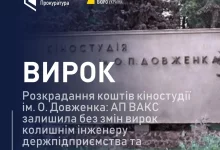 АП ВАКС залишила в силі вирок у справі про розкрадання коштів кіностудії ім.