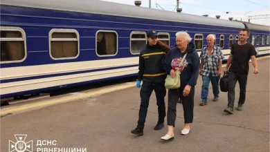 До Рівненщини прибув девʼятий евакуаційний потяг із Донеччини