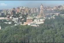 ДСНС із повітря гасила масштабні пожежі в Києві після нічної атаки РФ