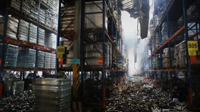 На Дніпропетровщині ліквідували пожежу на складах після російського обстрілу