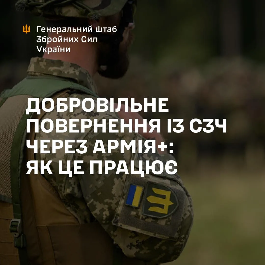 Добровільне повернення із СЗЧ через застосунок Армія+: що передбачає спрощена процедура
