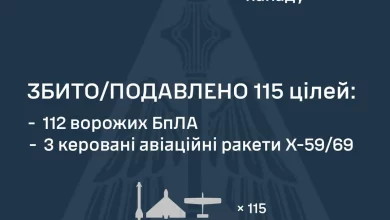 Сили оборони вночі збили та подавили 115 повітряних цілей РФ