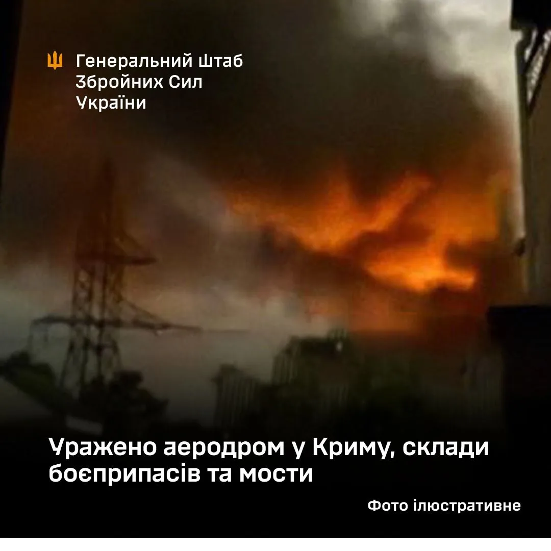 Сили оборони України вразили аеродром у Криму, мости та склади боєприпасів