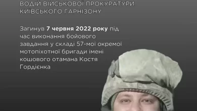 Офіс Генерального прокурора вшанував пам’ять загиблого воїна Артура Горбатюка
