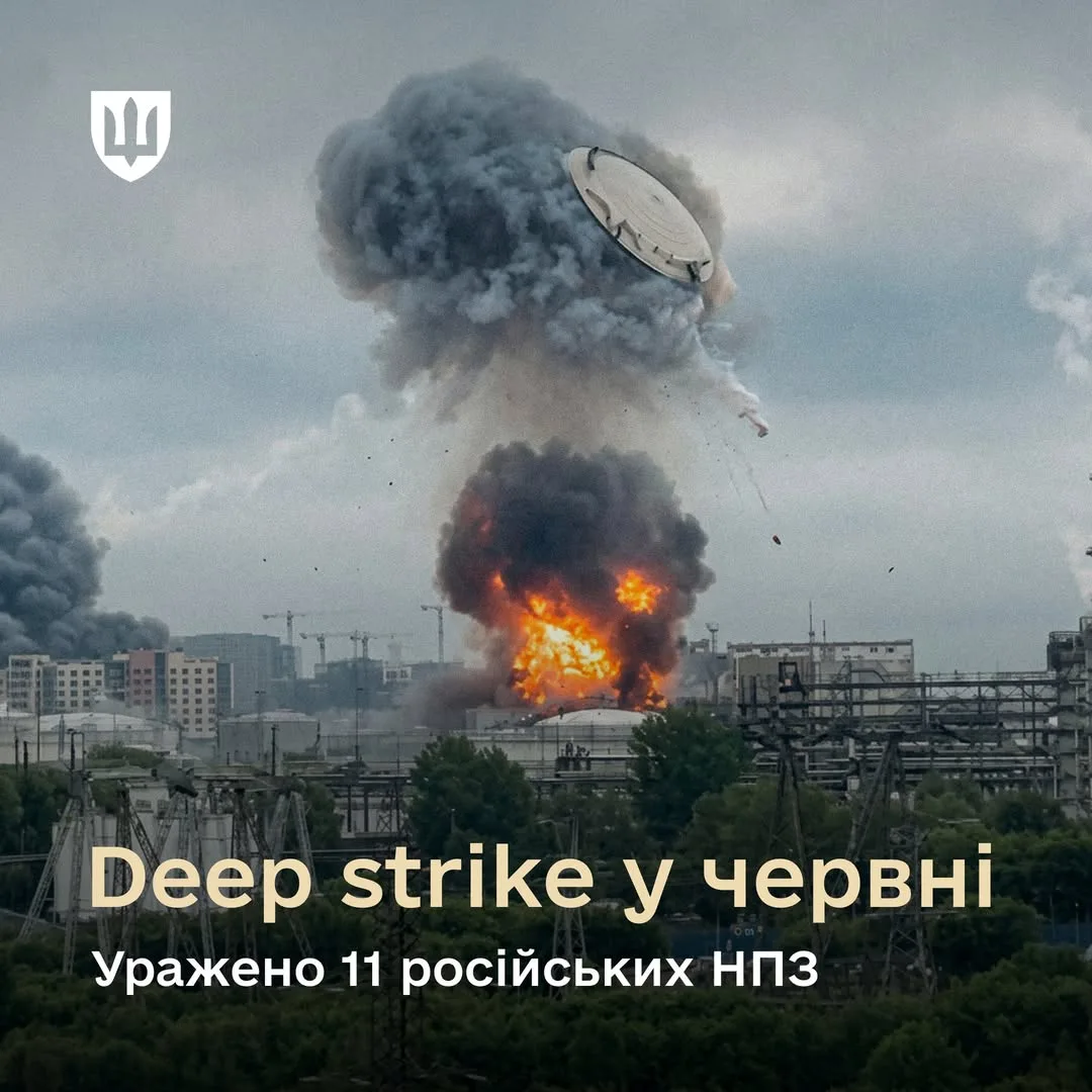 У червні 2026 року deep strike уразив нафтопереробні та військові об’єкти РФ