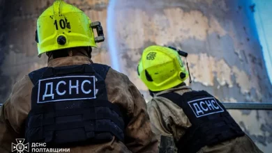 На Полтавщині рятувальники загасили пожежу після ворожої атаки