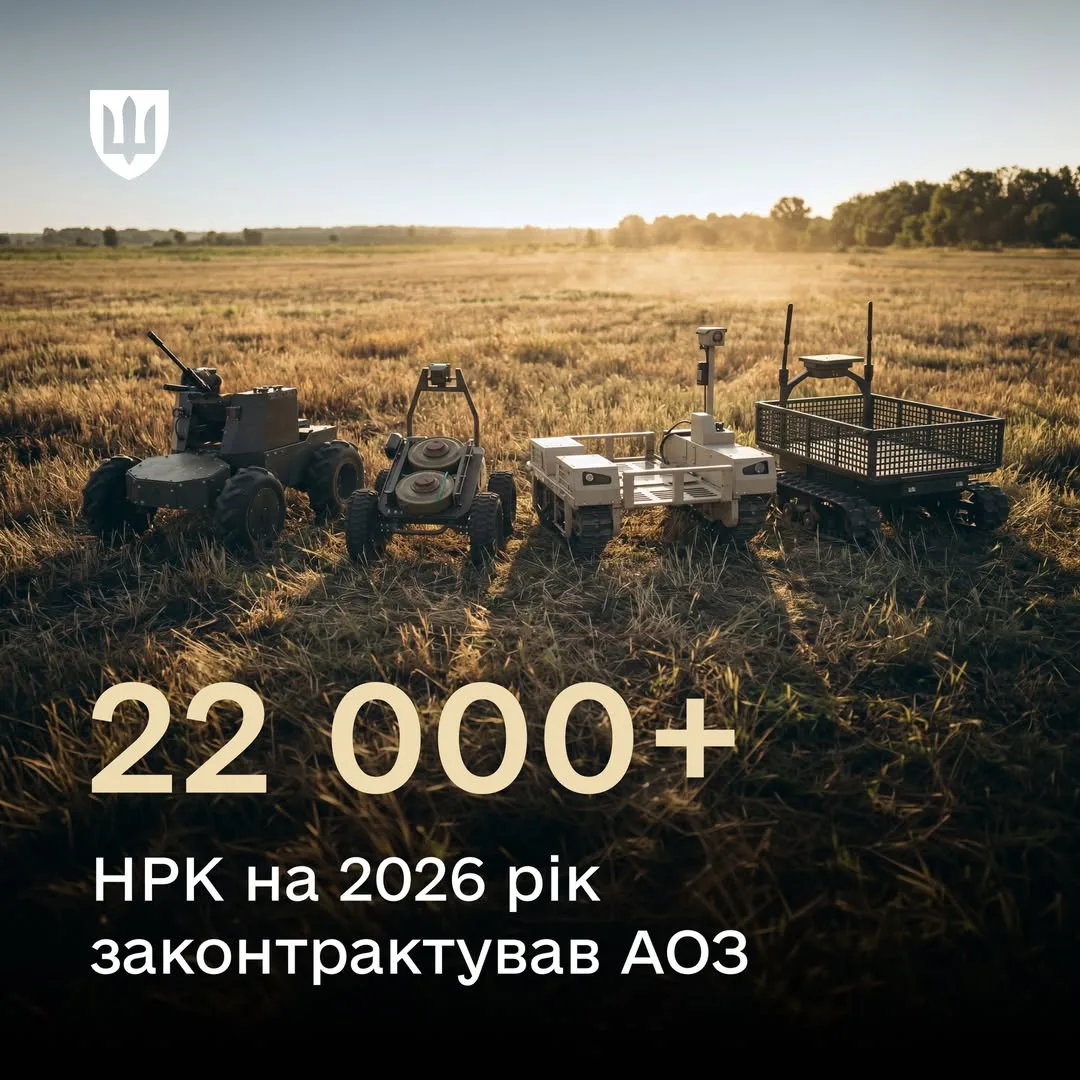 Міноборони України законтрактувало понад 22 тисячі наземних роботів для війська