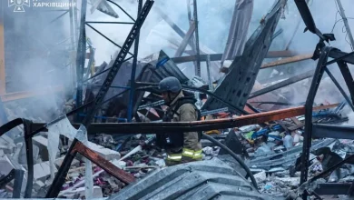 На Харківщині російський БпЛА вдарив по Дергачах, загорівся склад цивільного підприємства