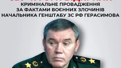 СБУ та ОГП розслідують воєнні злочини начальника генштабу ЗС РФ Валерія Герасимова