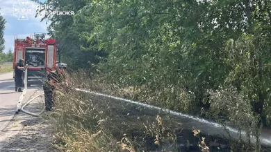 У Запорізькому районі БпЛА РФ атакував рятувальників під час гасіння пожежі