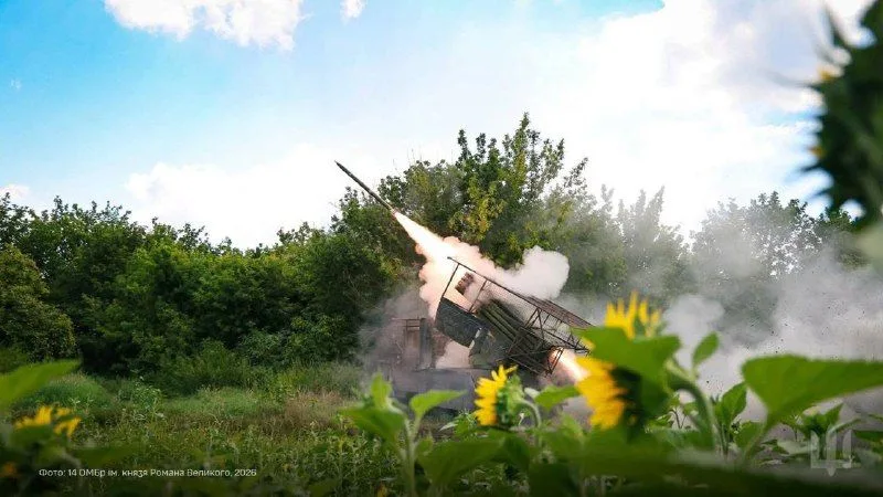 Реактивна артилерія 14-ї механізованої бригади вразила ціль із БМ-21 «Град»