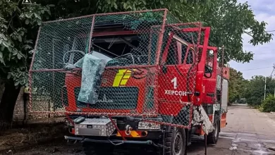 У Херсоні РФ вдруге вдарила FPV-дроном по автоцистерні ДСНС, поранено водія