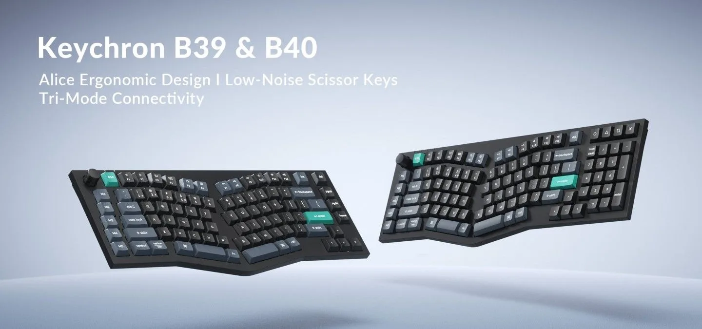 Keychron представила ергономічні клавіатури B39 та B40 з розкладкою Alice