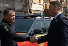 Голова ДСНС Андрій Даник та міністр оборони Британії Вес Стрітінг оглянули наслідки ударів по Києву